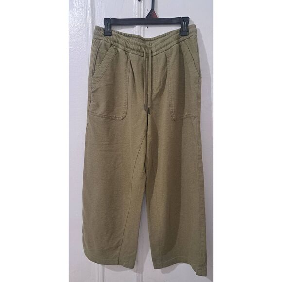 Athleta womens size 10T SAGE GREEN FARALLON HEATHERED WIDE LEG CROPPED pants